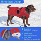 MIGOHI Warm Dog Coat Winter Dog Jacket,Waterproof Cold Weather Coats for Dogs,Fleece Jacket for Small Medium Large Dogs,Reflective Thick Fleece Vest with Leash Hole