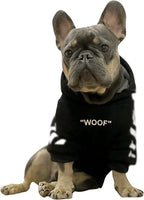 ChoChoCho Stylish Dog Hoodie Dog Clothes Streetwear Cotton Sweatshirt Fashion Outfit for Dogs Cats Puppy Small Medium Large (2XL, Black)