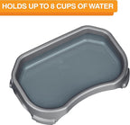 Neater Pet Brands Large Capacity Outdoor Dog Water Bowl for Small Dogs, Cats, Reptiles, Birds, & Small Animals, Outdoor Water Bowls for Dogs (8 Cups), Feed Bowl & Trough, Indoor or Outside, Grey