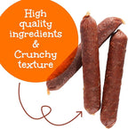 Happy Howie's Sausage Treats - Healthy Dog Treats, Flavorful Slow Cooked Beef, Natural Ingredients, Chewy Dog Treat, Hormone Free - Beef, (Pack of 1)