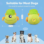 Petbobi Interactive Dog Toys Monster Active Ball for Dogs with Batteries, Self Moving Balls and Plush Cover for Small & Medium Dogs to Chase, Dog Toy Squeaky Crazy Bouncer Ball, Veggie Scout Bobby