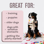 Polkadog Cake Batter Dog Treats – Soft & Chewy Premium Birthday Treats with Peanut Butter & Banana – Healthy, Limited Ingredient, Training Size for All Dog Breeds & Ages – Natural, Made in USA – 10 oz