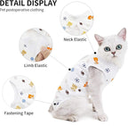 Cat Professional Surgical Recovery Suit,E-Collar Alternative for Cats Dogs,After Surgery Wear, Pajama Suit,Home Indoor Pets Clothing Football S