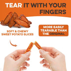 Sweet Potato Slices For Dogs - Soft & Chewy - Single Ingredient Dog Treats, Healthy 100% Natural Sweet Potato Dog Treats With No Added Preservatives - Softer & Great For Puppies Or Senior Dogs (14oz)