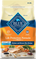 Blue Buffalo Life Protection Formula Large Breed Adult Dry Dog Food, Promotes Joint Health and Lean Muscles, Made with Natural Ingredients, Chicken & Brown Rice Recipe, 30-lb Bag