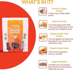 Organic Dog Treats, w/ Chicken, Sweet Potato, Turmeric, & Flaxseed, Low-Calorie, Grain-Free, Semi-Soft, Natural Dog Jerky, Healthy Dog Treats for Training Puppies, Small, Medium & Large Breeds, 5 oz