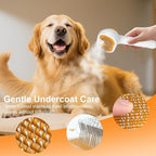Pet Steam Brush for Dog & Cat - 3-in-1 Pet comb leave-in serum for Shedding & Hair Removal - Self Cleaning Spray Comb with Mist for Long Haired Pets - Includes 1*Waterless Shampoo, Yellow