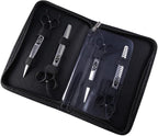 Fenice Peak 8.0'' Professional Dog Grooming Scissors Set with Black Non-Slip Handle 440C Stainless Steel Straight Thinning Curved Chunker Shears 4pcs Set for Pet Grooming Services