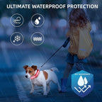 Super Bright LED Dog Collar - Fully Waterproof & Adjustable Glow Collar - USB-C Rechargeable for Night Walking, Safety - Flashing Lighted Collar for Dogs(Red,Medium)