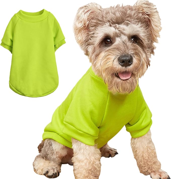 Puppy Sweater for Small Dogs Clothes Warm Winter Cat Clothe Pet Sweatshirt Knitwear Doggie Kitten Clothing, Light Green, X-Large