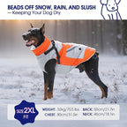FUAMEY Dog Winter Jackets for Small Dogs,Dog Coat with Harness Built in,Waterproof Dogs Snowsuits Warm Pet Jacket Zip Up Fleece Cold Weather Coats Reflective Puppy Vest with Pocket Orange XS