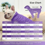 2 Layers Fleece Lined Warm Dog Jacket for Winter Cold Weather,Soft Windproof Large Dog Coat,Purple XXL