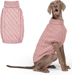 Spark Paws Knit Dog Sweater – Ultra Soft Warm Winter Dog Sweater for Small, Medium & Large Dogs – Stretch Fit Pet Sweater for French Bulldog, Pitbull, Girl & Boy Dogs Jacket, (Pink Cableknit, 3XL)