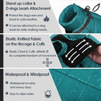 AOFITEE Dog Coat, Waterproof Dogs Jacket for Winter, Warm Fullbody Small Dog Snowsuit, Winter Coat for Small Dogs, Zip Up Pet Puffer Jacket Fleece Vest, Outdoor Reflective Pet Snow Jackets, XXL