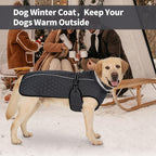 Dog Winter Coat for Small Medium Dogs, Reflective Dog Winter Jacket, Thick Fleece Snowsuit & Christmas Vest, Warm Water-Resistant Puppy Coat, Small Doggie Jackets for Cold Weather