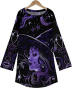 MARSVOVO Women Novelty Graphic Plus Size Sweater Crewneck Long Sleeve Cute Printed Loose Fit Casual Fall Sweaters Top