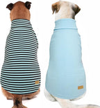 KYEESE 2Pack Dog Sweater Soft Pets Sweatshirt Pullover Large Pet Sweater Warm Dogs Clothes Turtleneck Pets Coats Stretchy Dog Sweaters for Large Dogs