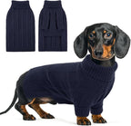 Queenmore XSmall Dog Sweater,Small Sweater for Dog,Soft Knitted Sweater Christmas Clothing,Turtleneck Pullover Puppy Sweaters for Dogs Girls Boys,Cozy Pet Knitwear for Teacup,Chihuahua(Dark Navy,XS)