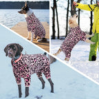 ROZKITCH Dog Winter Coats for Small Dogs, Pet Windproof Warm Cold Weather Jacket Vest with Luminous Zipper, Jumpsuit Apparel Outfit Clothes for Small Dog L-Pink 2XS