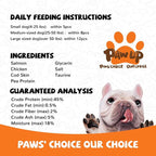 PAWUP Salmon Fillet Dog Treats, Salmon Jerky with Fish Skin, Healthy High Protein Snacks, Natural Omega 3-6, Low in Fat with Taurine,12.5oz (Smoked Flavor)