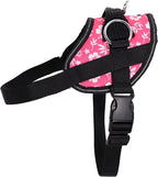 Bark Appeal Pink Hibiscus No-Pull Dog Harness for Extra Small Sized Pets – Adjustable, Reflective Vest with 3 Leash Clips for Added Control, Easy Walks & Training – XS