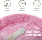 Tinaco Luxurious Calming Dogs/Cats Bed Mats, Dog Pad Washable Removable Couch Cover, Plush Long Fur Mat for Pets, Waterproof Lining, Perfect for Small, Medium and Large Dogs and Cats (Pink, 45"x37")