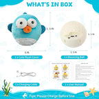 Interactive Dog Toy Ball, Rechargeable Jumping Plush Toy with Motion Activation for Small Large Dogs, Squeaky Moving Bouncing Ball for Pets Keep Busy Reduce Boredom, No Loud Music (Puffer)