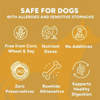 Gaines Family Farmstead Cheese Drizzled Sweet Potato Dog Bones - 8 oz Bag, Grain-Free, All-Natural Dog Treats for Digestion, Skin, Energy & Immunity – Limited Ingredient, Made in USA