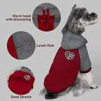 KYEESE Dog Hoodie Stretchy Cat Sweater Comfort Pet Sweatshirt with Drawstring Dogs Winter Coat for Cold Weather Warm Pet Clothes Soft Dog Clothes for Small Dogs Cat Coat with Leash Hole