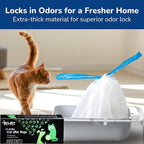 PET N PET Cat Litter Box Liners Bags Jumbo, Heavy Duty Tear Resistant & Drawstring Closure Cat Litter Bags, Waterproof Kitty Box Liners Fits Litterbox Pan Sizes, 36" x 18", 14 Count