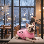 ASENKU Extra Warm Dog Coat - Winter Jacket with Fleece, Reflective, Adjustable, Zippered Leash Hole for Large Dogs, Turtleneck (Pink, 3XL)