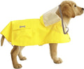 Dog Waterproof Raincoat with Poncho Hoodie, High Reflective Adjustable Yellow Pet Rain Jacket with Leash Hole for Small Medium and Large Dogs (Yellow, XXX-Large)