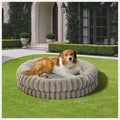 BALANCE Luxury Donut Dog Bed, 36 Inches Round Dog Beds Large Sized Dogs Washable, Orthopedic Calming Dogs Bed for Pets with Anti-Slip Bottom, Oatmeal