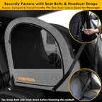 PAWZIDEA Large Dog Stroller with Detachable Carrier, Portable Dog Crate for Car Travel, Multiple Pet Strollers for Medium Dogs up to 80lbs, Adjustable Handle, All-Terrain 9” Wheels, Storage Organizer