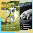 18 Bulk Various Dog Rope Toys for Teething, Entertainment & Interaction, Dog Chew Toys, Training Tug Balls and Squeaky Toys for Medium&Small Puppies.