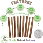 Nature Gnaws Thin Bully Sticks for Dogs 5-6" (8oz) - Mixed Thickness - Long Lasting for Small Dogs and Puppies - Natural Thin Beef Dog Chew Bones - Rawhide Free