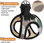 Dog Harness with Leash Set, No-Pull Step-in Reflective Pet Harness with 1 Leash Clips, Adjustable Soft Padded Easy Walk Dog Vest for Small Medium Large Dogs, Cats(Camouflage, Large)