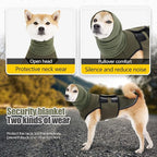 Dog Anxiety Vest,Pet Calming Hoodie Breathable Dog Anti-Anxiety Jacket for Thunder Fireworks and Separation,Green XL