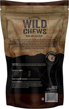 | Wild Chews | Duck Recipe, Made with Real Duck, Limited Ingredient, Long Lasting Chews for Large Dogs | 6 Count