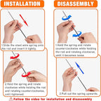 JXFUKAL 2025 Latest Cat Toys, 2 in 1 Spring Cat Wand Toy with 2PCS Ultra-Long Cat Teaser, 4PCS Spring Steel Wire & 5PCS Feather Refills for Kitty Kitten Indoor Cats Accessories