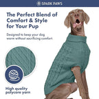 Spark Paws Knit Dog Sweater – Ultra Soft Warm Winter Dog Sweater for Small, Medium & Large Dogs – Stretch Fit Pet Sweater for French Bulldog, Pitbull, Girl & Boy Dogs Jacket, (Pine Green, 4XL)