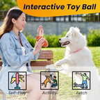 Squeaky Dog Football Toy, Rubber Dog Ball Toy for Aggressive Chewers, Tough Fetch Ball, Durable and Interactive for Medium Large Dogs, Orange, Large