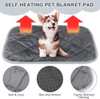 4 Pack Self Heating Cat Pad Self Warming Dog Mat Reflects Body Heat Extra Warm Thermal Pet Pad Washable Dog Cat Bed Crate Bed Mat Blanket(Gray,19 x 27.5 Inch)