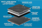 Bulldogology SUV Cargo Liner for Dogs 55"x106" Heavy Duty Pet Trunk Cargo Cover - Dog Car Seat Cover Waterproof Nonslip - Dog Hair, Muddy Paws, Scratches Cover Protector for Cars Vans (X-Large, Black)