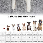 Bedfolks Waterproof Crate Bed, Plush Pad With Removable Cover, Faux Fur for XXL Dogs, Fluffy Washable Kennel Bed 47"x29", Solid Light Grey