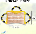 YES4QUALITY Durable Dog Bite Pillow - 10"x7" - Safe Biting Pad with 3 Strong Handles - Tough Jute Tug Toy for Medium to Large Dogs - Ideal for Tug of War, K9, Schutzhund & Puppy Training