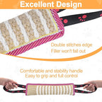 Dog Tug Toy Dog Bite Jute Pillow Pull Toy with 2 Strong Handles for Tug of War, Puppy Interactive Play, Tear Resistant Bite Training Toys for Small Medium Large Dogs (Pink Yellow Footprint)