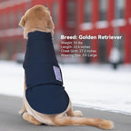 cyeollo XL Dog Sweater, Fleece Dog Sweaters Soft Stretchy Doggie Vest Turtleneck Doggy Sweatshirt Warm Fall & Winter Clothes for Medium to Large Dogs Girl, Navy XL