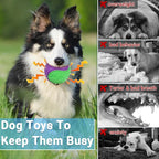 3.5in Squeaky Dog Balls Toys for Training, Dog Toys to Keep Them Busy, High Bouncy Balls for Interactive Playing, Great for Puppy Pet Teething and Chew 4Pcs