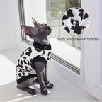 PUMYPOREITY Sphynx Cat Clothes - Stretchy Sweater, Soft Shirt, Pullover Pajamas, Turtleneck for Sphynx, Cornish Rex, Devon Rex - Black, XL